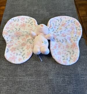Kids‎ Preferred Snug Hugs Bunny Plush Baby Lovey Pink Big Floral Ears Rabbit EUC